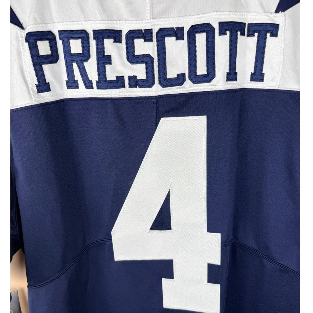 Nike Dallas Cowboys Dak Prescott 4 NFL On Field Jersey Navy Blue Mens Medium NEW